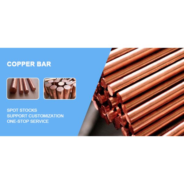 Length 1-6m or as Requirement Bending Service for Raw Materials 2m C1100 Copper Round Rod Flat Round Solid Brass Bars