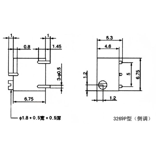 BONENS Series 3269 SMD Variable Resistor Trimming Potentiometer