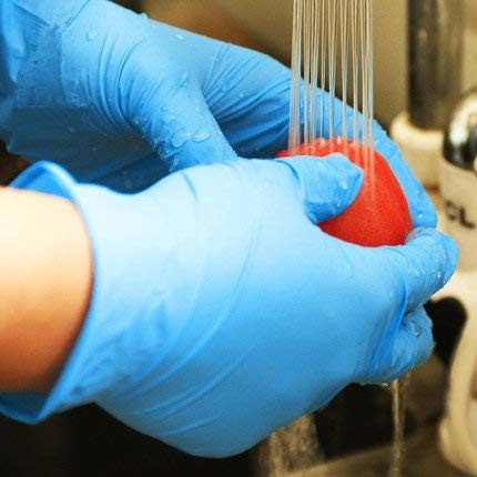 S XXL Exam Blue Nitrile Disposable Gloves ASTM6319 EN420 EN455