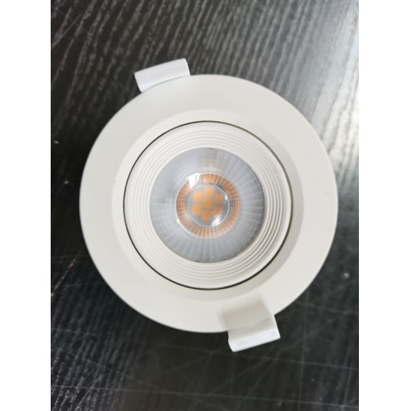 240V 7W Recessed LED Down Light PBT Aluminum White Down Light