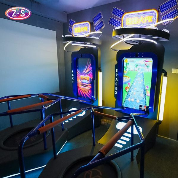 Jump Start Trampoline Game Interactive Fishing Theme Parkour Game