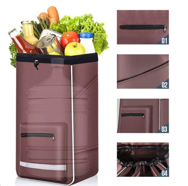 High Quality Wholesale 6 Wheel Foldable Aluminium Alloy Collapsible Carts Shopping Trolley With Seat
