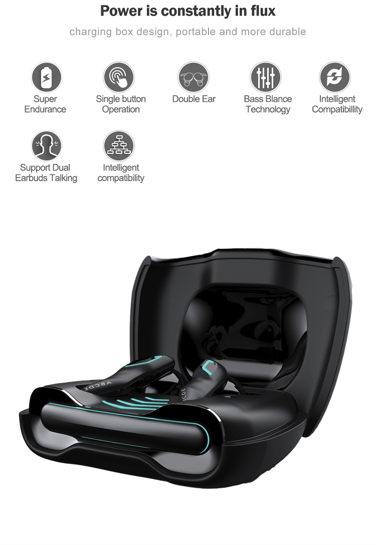 E - Sports Bluetooth Gaming Headphones No Delay Wireless Stereo Sound Effect TWS Earphone