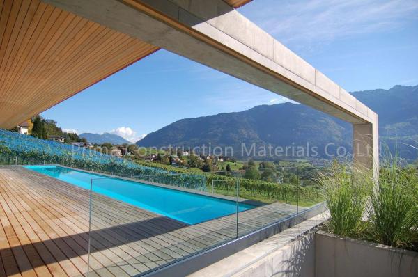Aluminium Safety U Channel Profile External Frameless Glass Balustrade Easy DIY