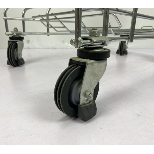 Asian Style 125L Conventional Metal Handcart Chain Supermarket Warehouse Trolley With High Sales Volume