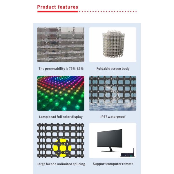 H2020-3Leds RGB LED Pixel Matrix складной для освещения фасадов СМИ