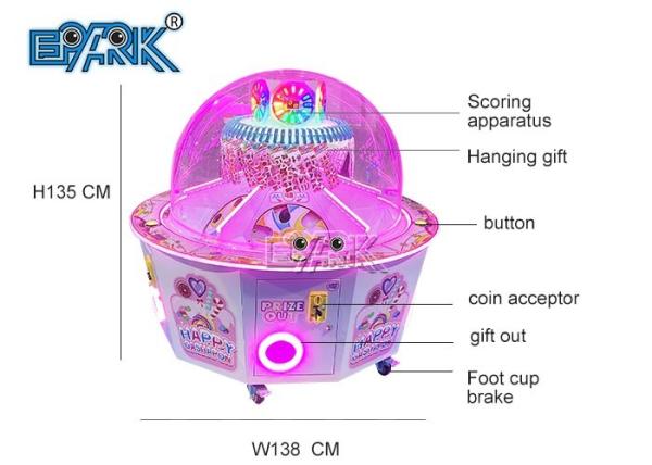 Happy Gashapon Coin Pusher Popular Candy Machine Indoor Playground Cotton Candy Maker