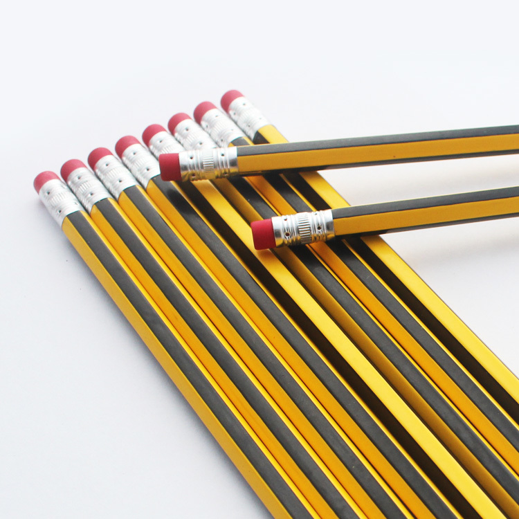 Factory Price presharpen Hb Pencil 10pcs Wood 2hb Pencil with Red Eraser