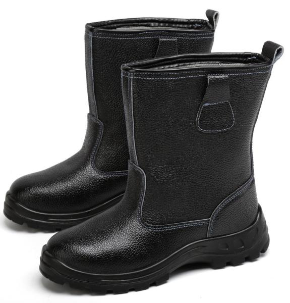 Kevlar Midsole Safety Shoes Cowhide Genuine Leather Work Boots with Steel Toe