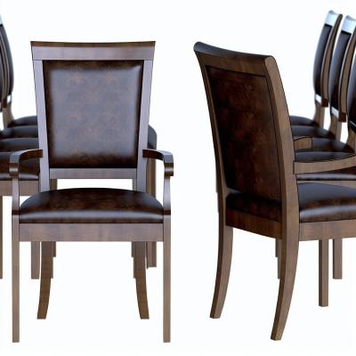 Wooden Dining Armchairs Set of 2 with 24 Inch Armrest Height