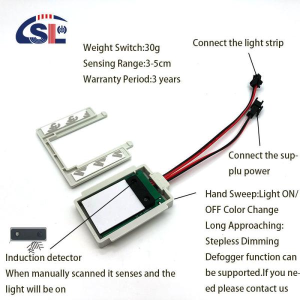 DC12V 5A 60W Smart LED Light Para 1-6mm Espelho de Mercúrio Manual Scanning Dimming Switch