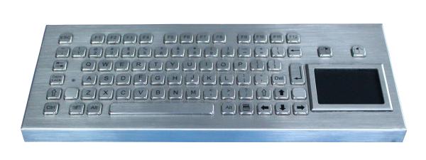 Teclado de aço inoxidável escovado à prova de explosões de IP65 USB com o Touchpad para a mina de carvão