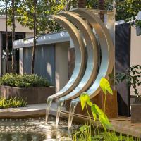 Custom Design Modern Garden Fountain Stainless Steel Outdoor Water Feature
