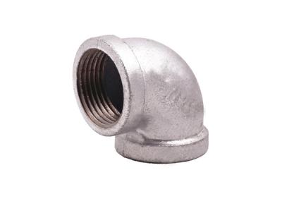 High Precision Galvanised Plumbing Fittings 1/2 Npt 90 Degree Elbow Silver Color