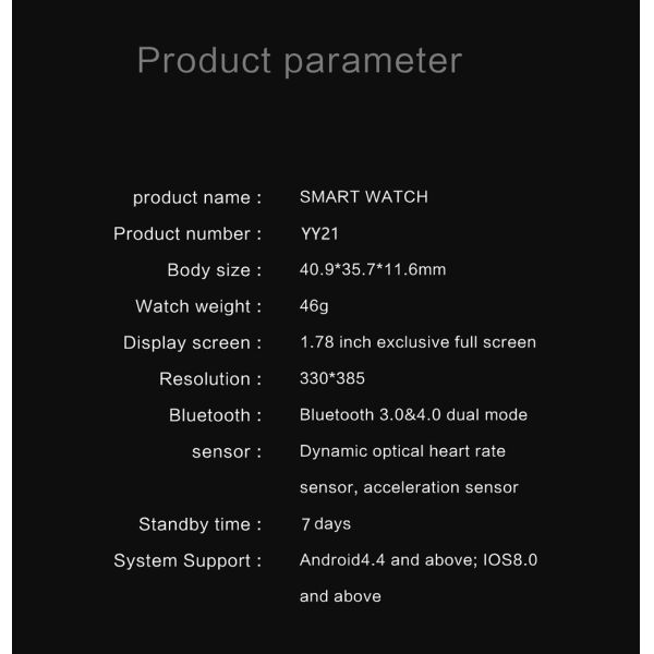 2021 первоначальный андроид p IOS SmartWatch кровяного давления монитора тарифа сердца отслежывателя фитнеса звонка 44mm дозора IWO YY21 умный