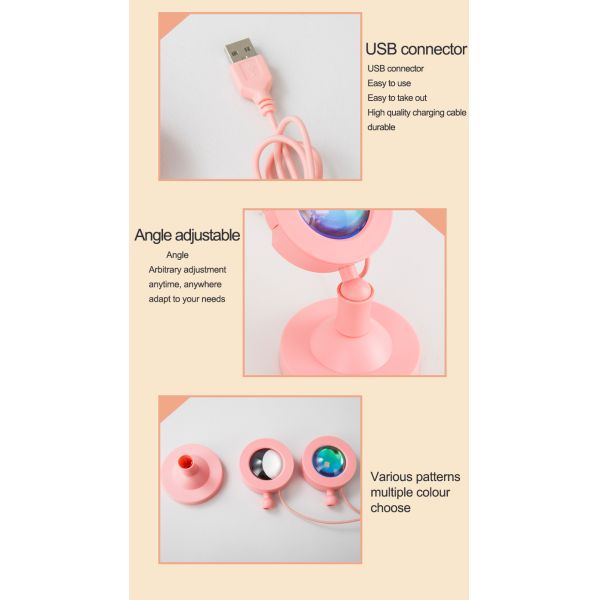 16 свет репроектора захода солнца USB DC5V мини RGB цветов с дистанционным управлением