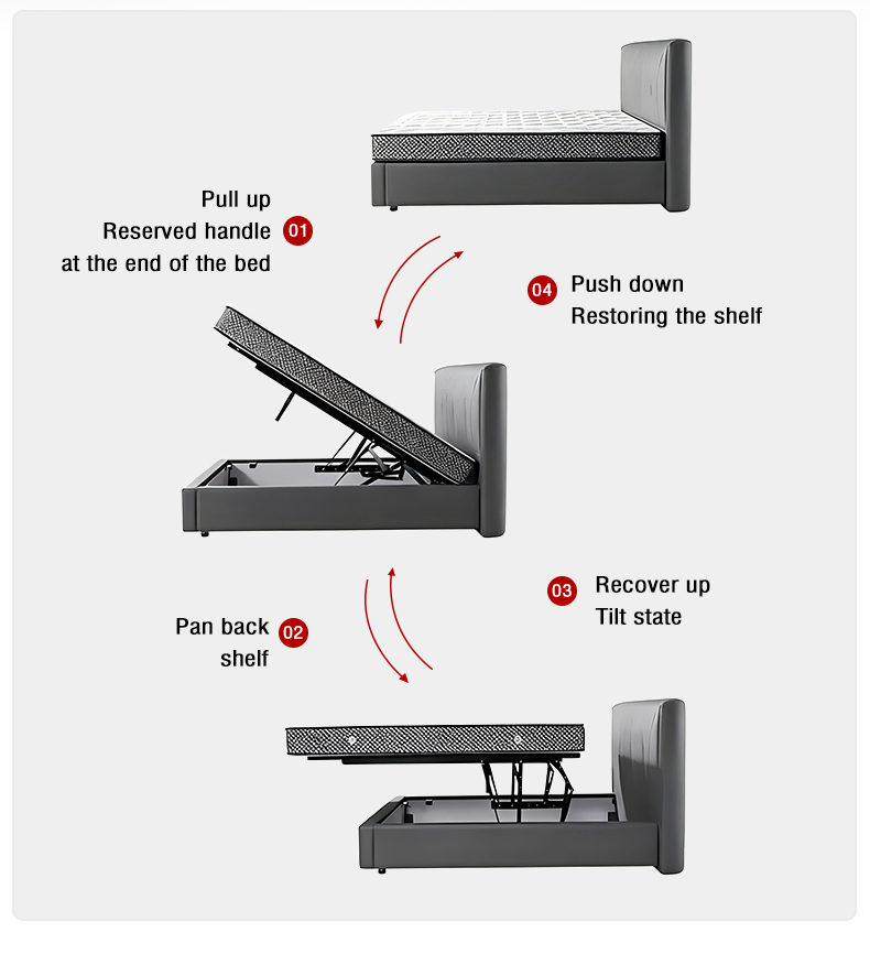 Adjustable Folding Bed Hydraulic Lifting Mechanism Gas Spring Lifting Hinge Storage & Folding Furniture Accessories