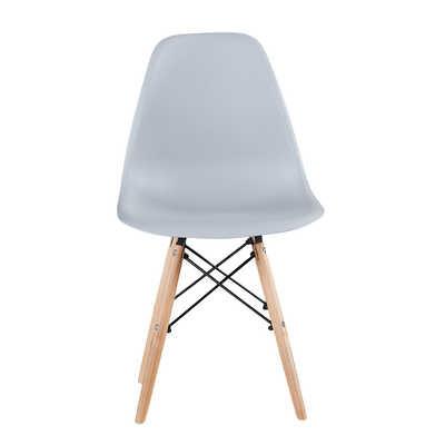 32.28in High PP Plastic Modern Gray Dining Chair Sets Simple Structure