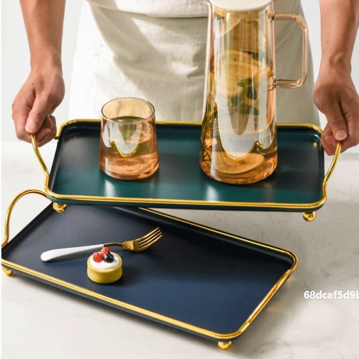 Black Rustproof 7mm Thickness Metal Jewelry Tray