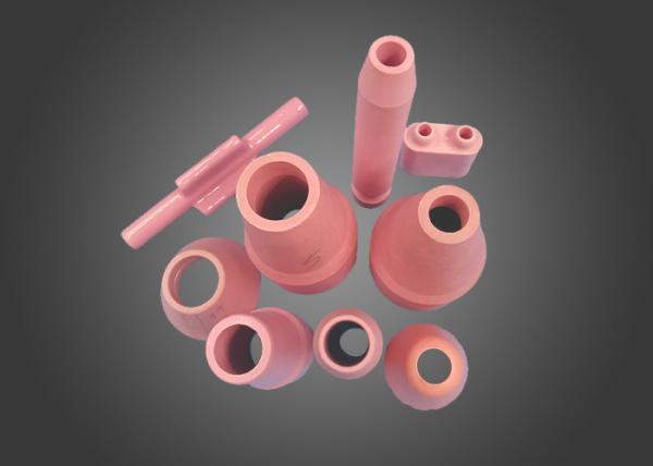 Pink Alumina Ceramic Tig Welding Cooling Nozzle In Welding Torches For Sand Blasting Gun