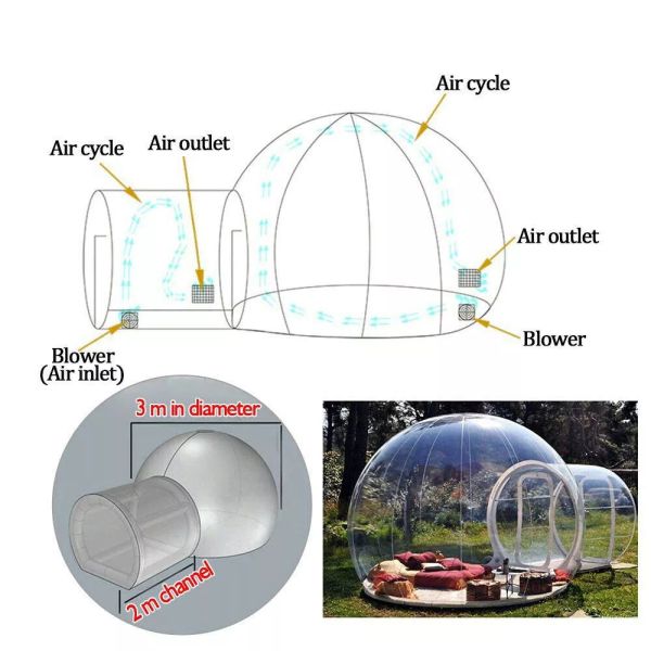 Easy To Set Up Inflatable Tent Balloon Bubble House Commercial Inflatable For Custom Printing And Fast Shipping