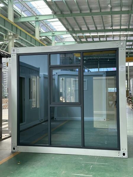 Solid And Beautiful Container House Curtain Wall Glass For Street Shops / Offices