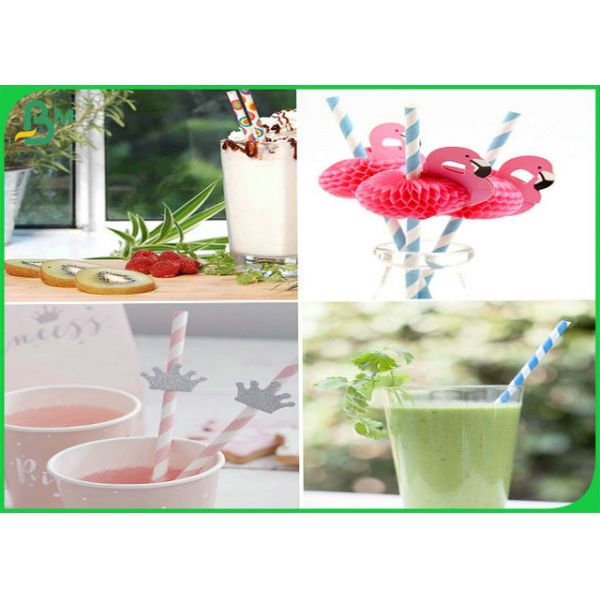 60gsm 120gsm 100% Biodegradable FDA Food Grade Paper Roll For Straws
