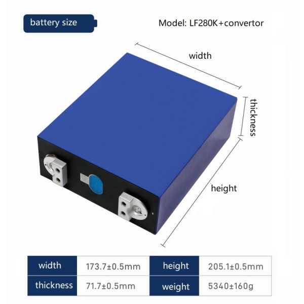 Батарея 3.65V 280Ah лития LiFePO4 хранения солнечной энергии для электростанции электрического автомобиля