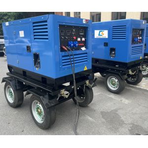 Poste à souder DC MMA TIG diesel portable 300A 500A 60% 400Ampères avec chariot de transport