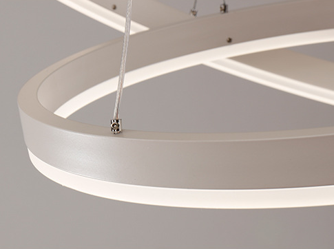 Villa Hotel Salón Círculo Lámpara colgante lineal de lujo anillo redondo led lámpara de candela