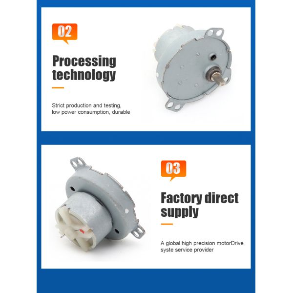 Futeng Factory 49mm Dc Spur Gear Motor Gearbox Long Lifetime Low Speed High Torque Gear Motor 12V/24V/36V