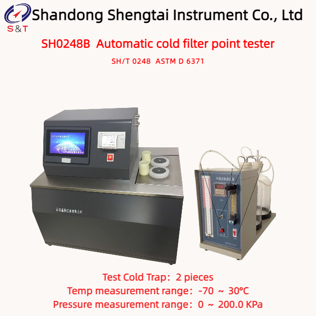 2 Holes Auto Cold Filter Point Analyzer For Transformer Oil -70 ~ 30℃ Air-Cooled ASTM D6371