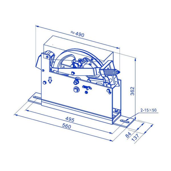 2.0、2.5m/s Speed Elevator Spares Elevator Overspeed Governor With Machine Room