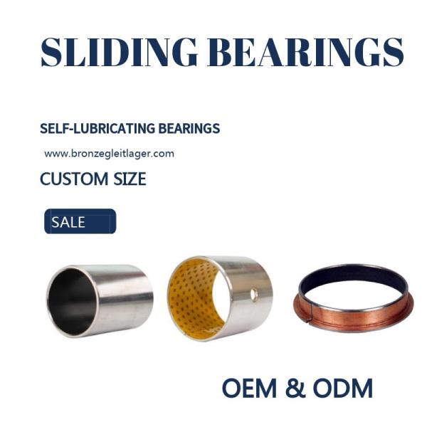Oil Hole Composite Yellow Polymer Plain Bearings Guide Sleeve Copper
