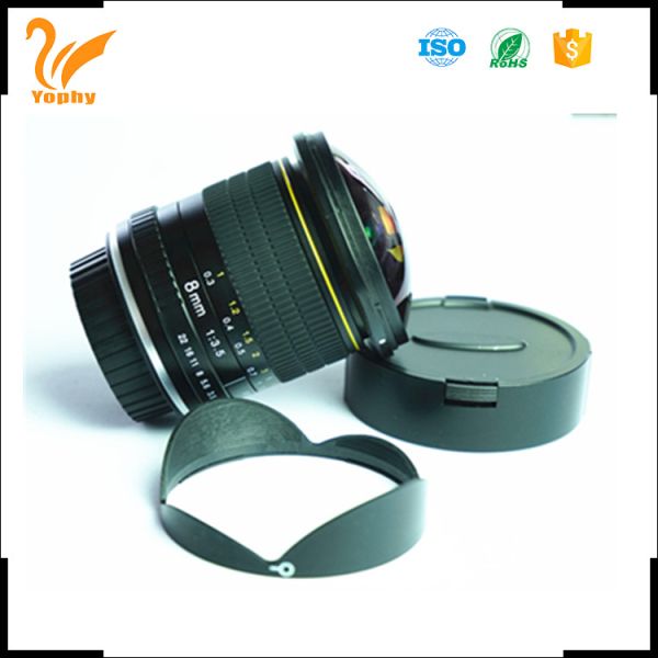 Fixed Focus Anamorphic Camera Lens 8mm F3.5 Super Wide Angel APS-C Fisheye Camera Lens