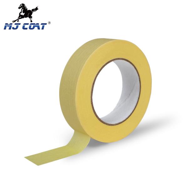 Bright Yellow Automotive Masking Paper Temperature Resistance 60-80C