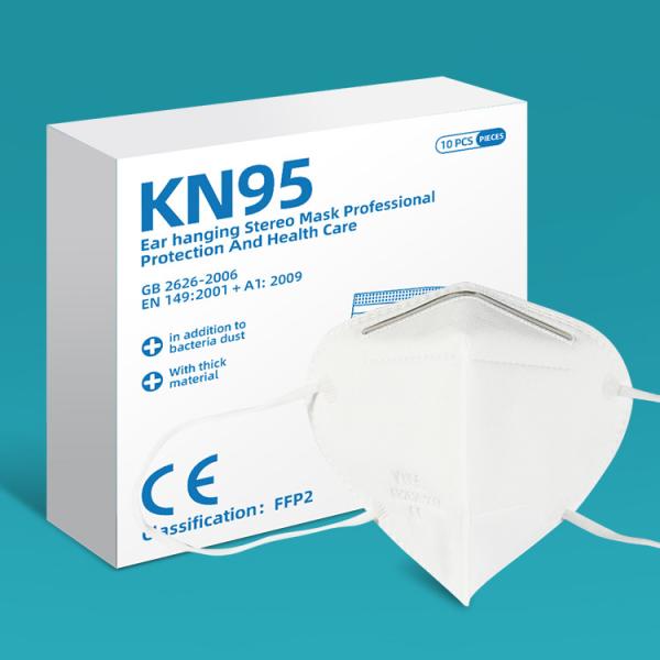 Disposable Protection KN95 Air Mask 10 Pcs / Pack Non Woven Melt Blown White Factory Directly Sales