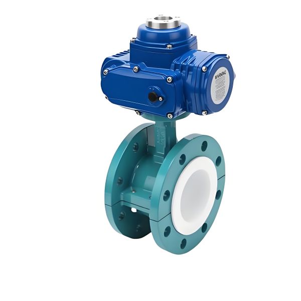 2in15in Explosion-proof Electric PTFE-lined  Butterfly Valve with Hard Sealing Carbon Steel Flange DC24VAC110V220V380V