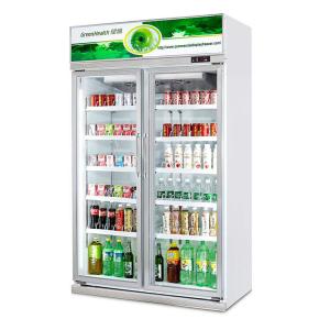 Luxury Aluminum Commercial Display Freezer / 2 Door Supermarket Upright Display