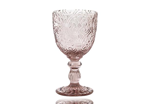 Fire Polishing Colored Crystal Wine Glasses 280ml Hand Made Wine Goblets