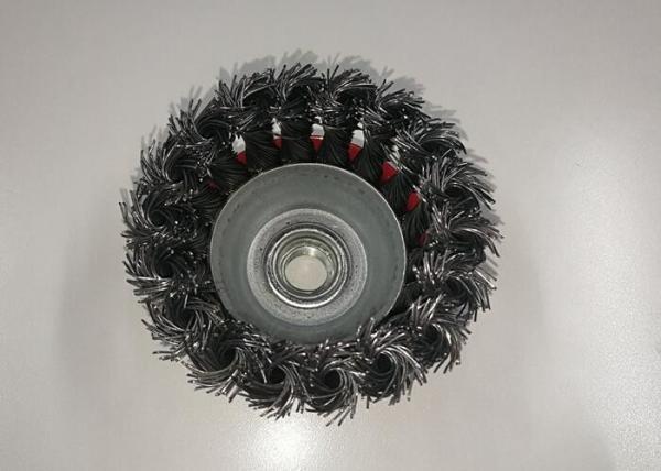 3 Inch OD Twisted Knotted Wire Cup Brush 16mm Inner Hole For Removing Paint