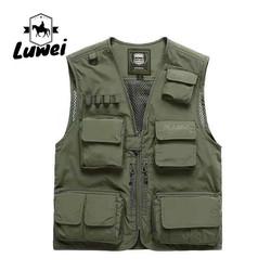 Summer Multiple Pockets Tactics Mesh Slim Utility Oversize Utility Outdoor Fishing Male Dress Sleeveless Hunting Vests for Men