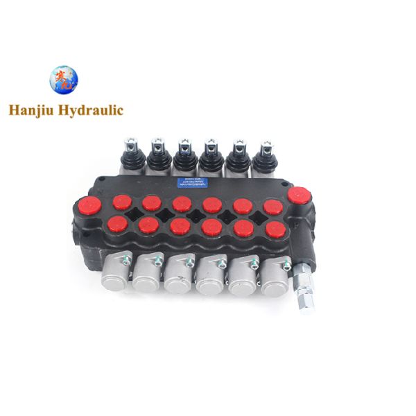 P80 Series Monoblock Control Valves，6 handles with spring control, BSPP ports