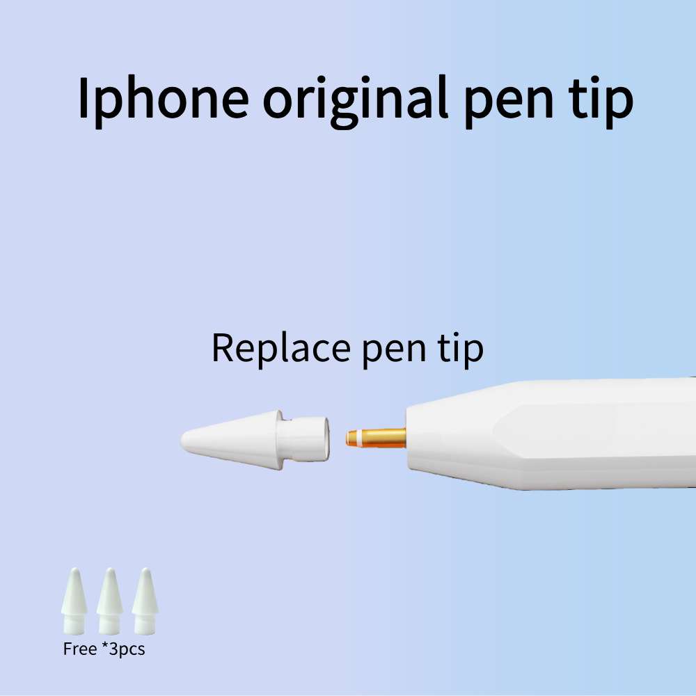 Magnetic Wireless Charging Stylus Touch Screen Palm Rejection Tilt Sensitive Stylus 166mm Replacement Drawing Nib for iPad