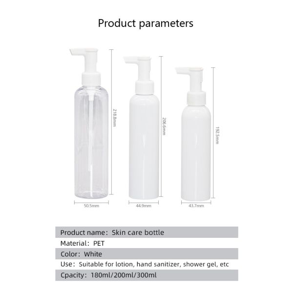 Cleansers 180ml бутылки масляного насоса перевозчика макияжа пряжки PP очищая лицевые