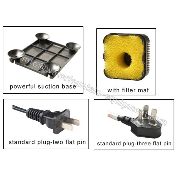 Black Multifunctional Aquarium Water Fountain Submersible Pump 220v 100W