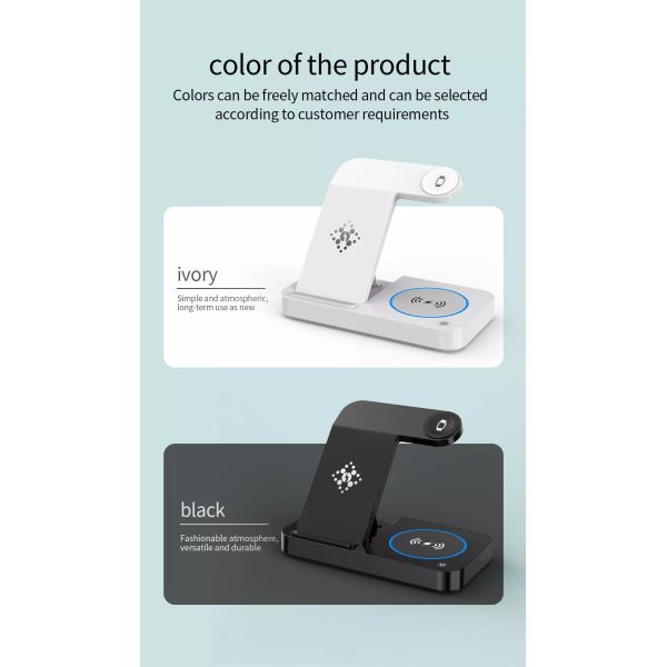 15W Fast Wireless Charging 3 1 For Stand Charger Station Holder Mobile Phone Watch Cell Phone Fold Thin Charger