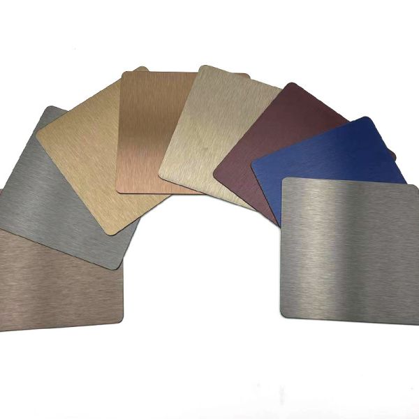Navy Blue Brushed Stainless Steel Plate For Bedroom Wall Art And Home Accent Pieces