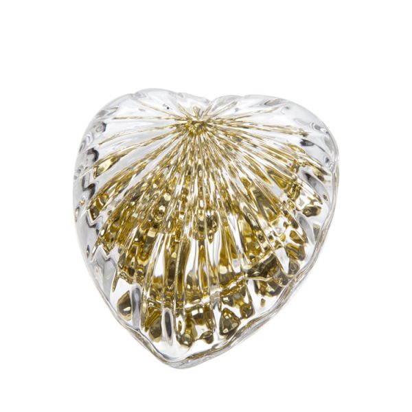 Home decoration pearl crystal glass box for jewelry and gift heart shape jar