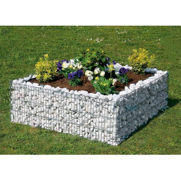 Zinc Aluminum Alloy Square Gabion Basket Planter 100x100x40cm